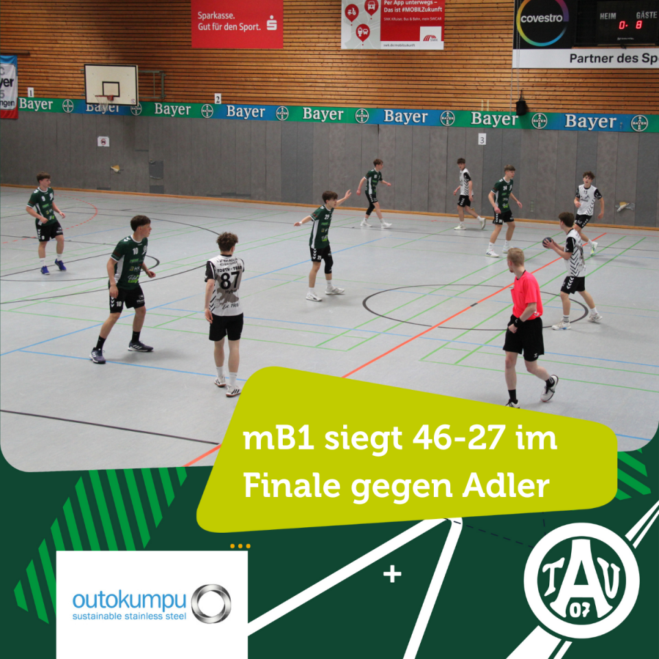 mB1 des TV Aldekerk siegt 46-27 im Finale gegen Adler