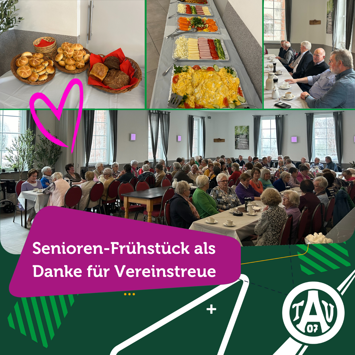 Senioren-Frühstück des TV Aldekerk als Dankeschön für Vereinstreue