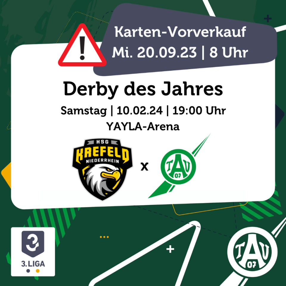 Vorverkauf für "Derby des Jahres" in Krefeld startet am Mi. 20.09. um 8 Uhr
