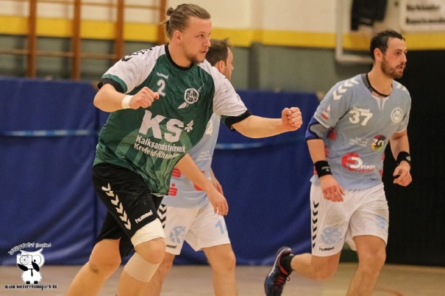 Handballer Jonas Mumme vom TV Aldekerk ballt die Fäuste nach einem Treffer