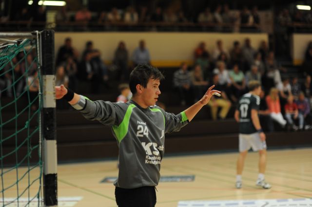 ATV-Handball-Torhüter Christian Thommessen erwartet eine Wurf